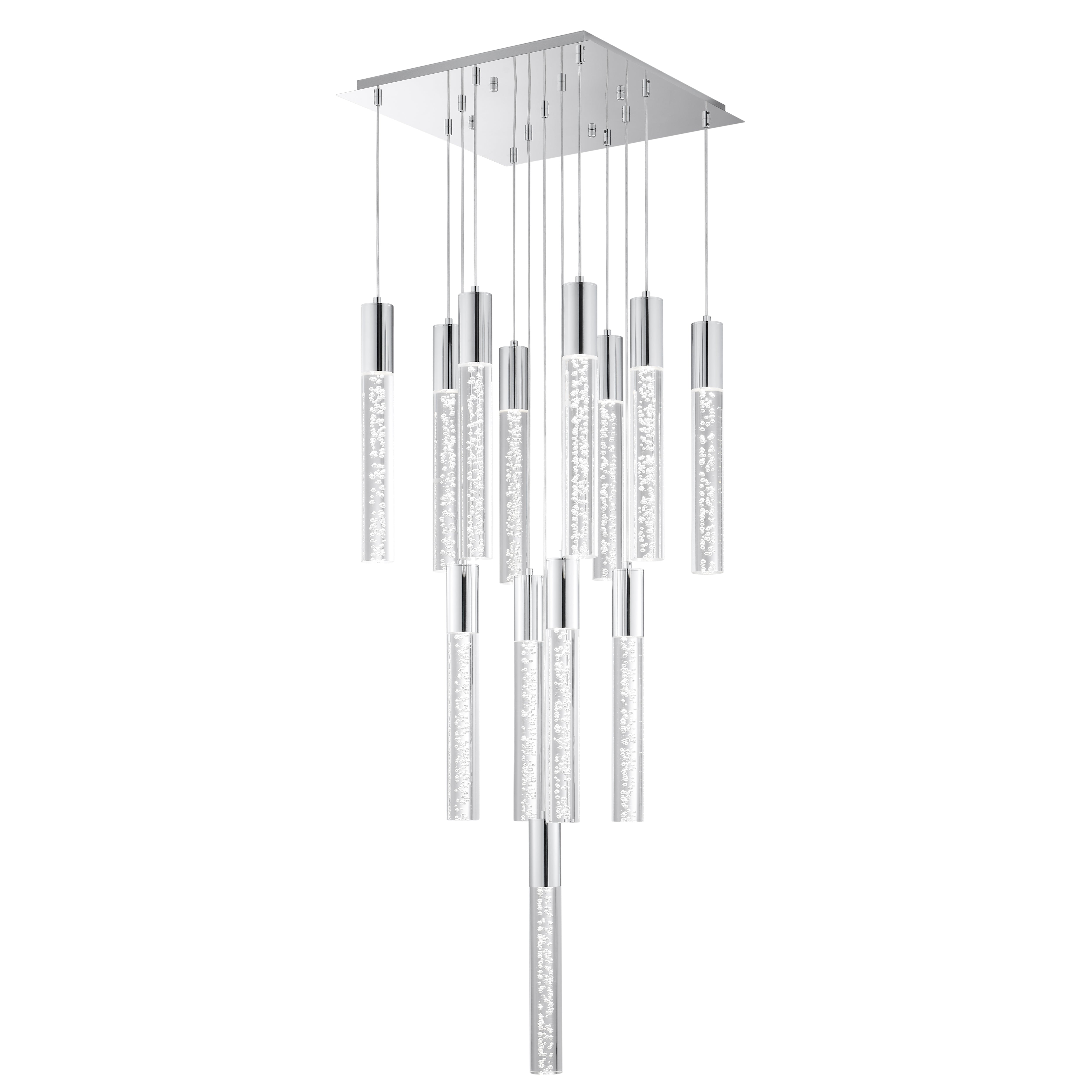 Acrylic Cylinder Chandelier// 13 Light