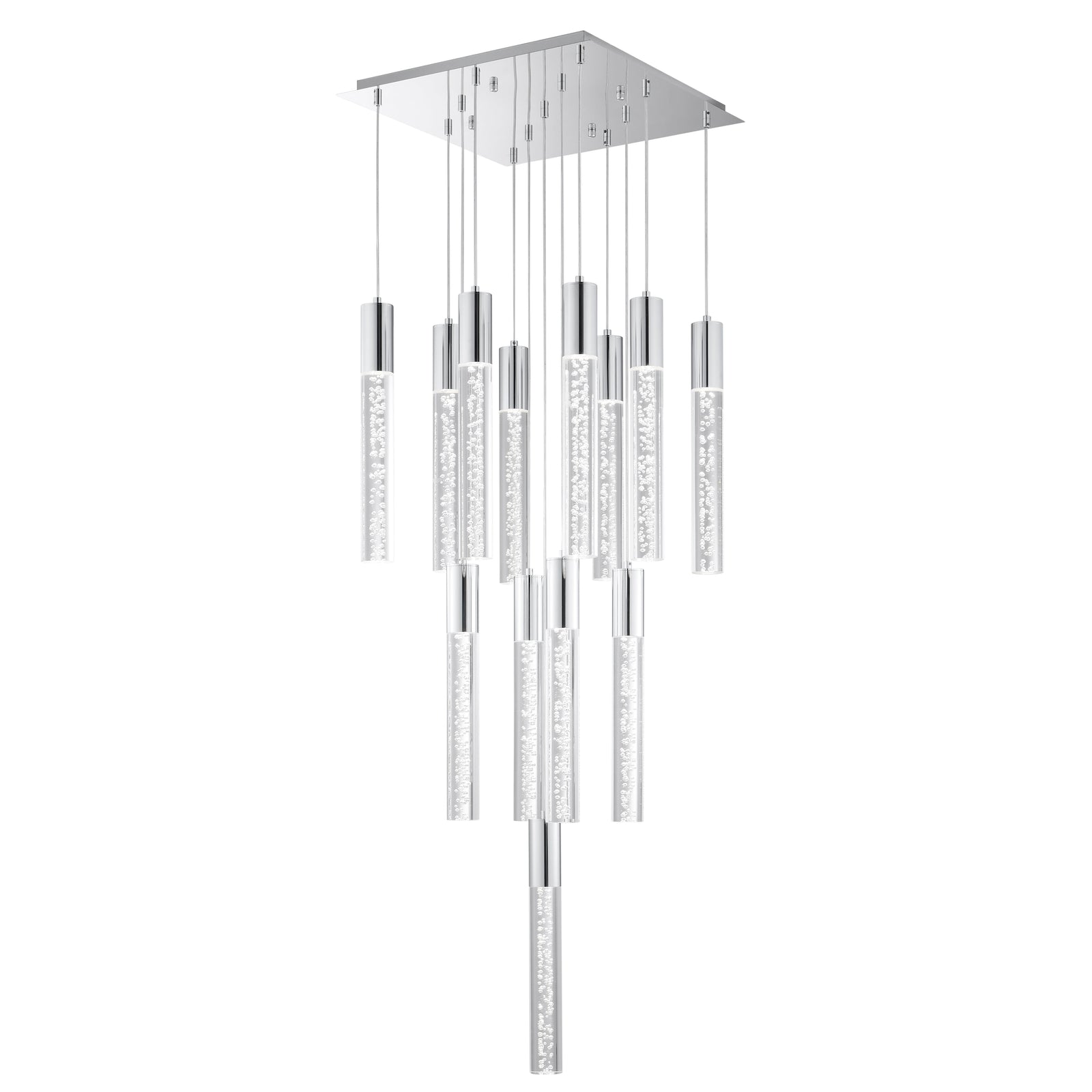 Acrylic Cylinder Chandelier// 13 Light