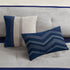 7 Piece Faux Suede Comforter Set Blue King