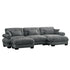 Super Comfort Oversized Modular Sectional Sofa With Movable Ottoman