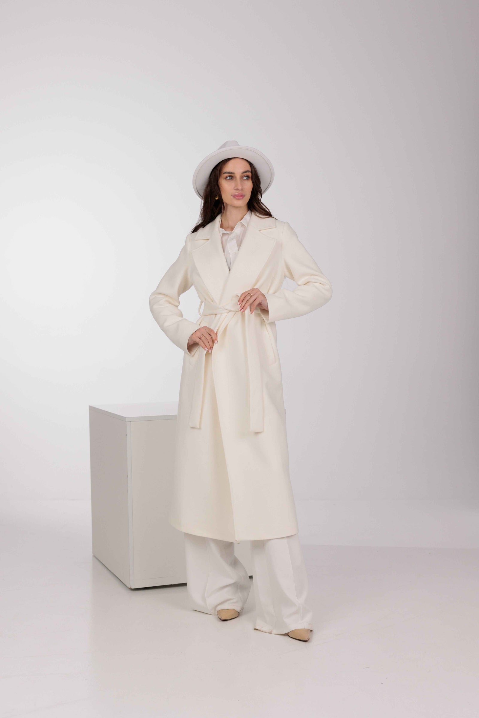 Astoria Classic Wraparound Wool Blend Overcoat