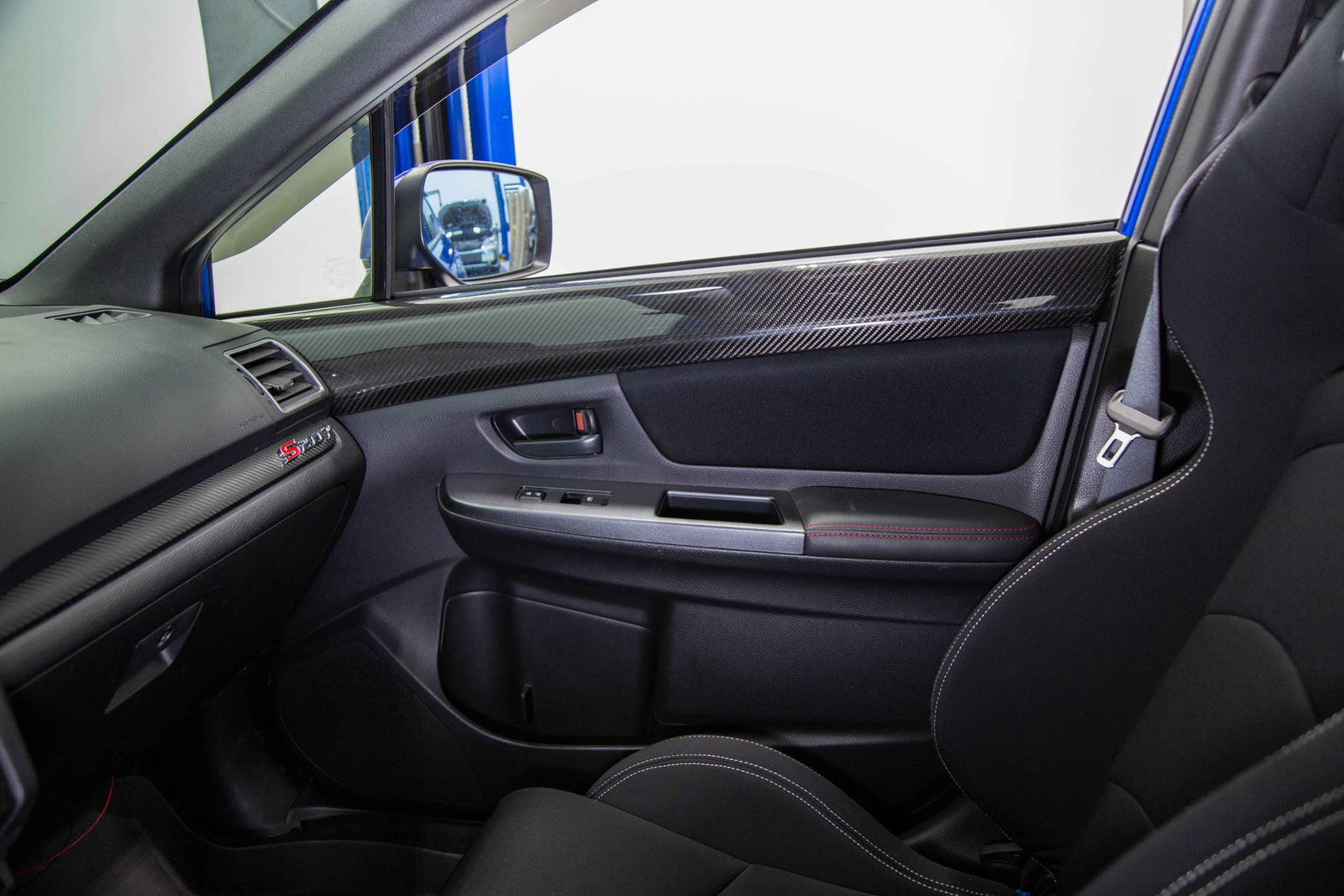 OLM LE Dry Carbon Front Door Trim Upper Panels - 2015-2021 WRX / STI