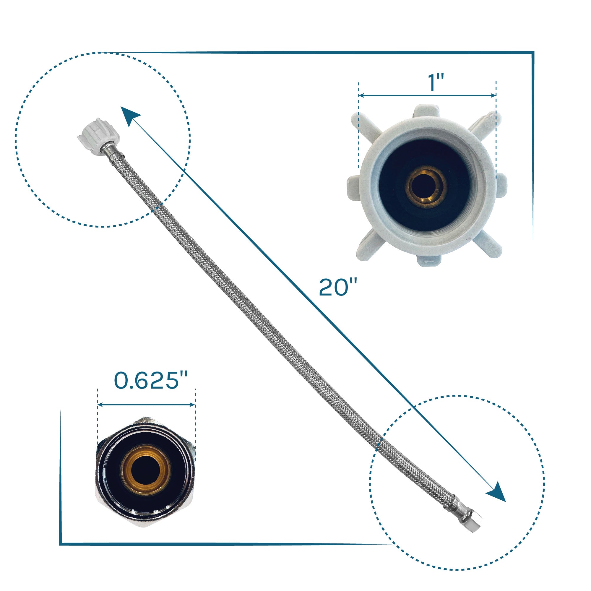 Water Supply Lines for Tehila Faucets