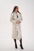 Genuine Arctic Fox Virgin Wool Wrap Coat