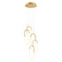 LED Five Clips Chandelier //  Sandy Gold