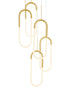 LED Five Clips Chandelier //  Sandy Gold