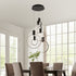 Hong Kong LED Circular Chandelier // Matte Black