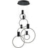 Hong Kong LED Circular Chandelier // Matte Black