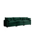 Mid-Century Modern 3 Seater Sectional Sofa With Arm And Throw Pillows