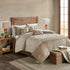 7 Piece Faux Suede Comforter Set Tan King