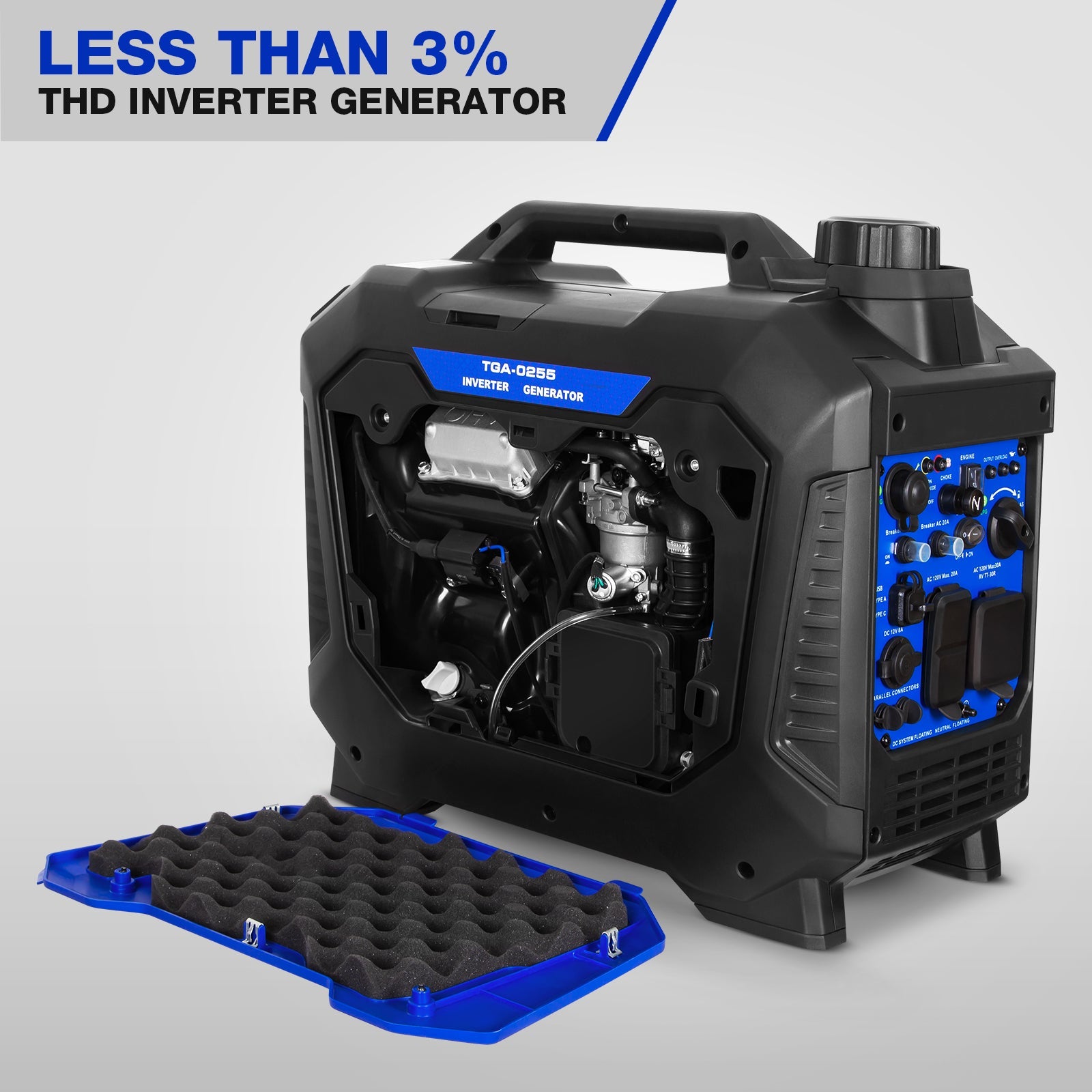 BILT HARD 4500W Dual Fuel Inverter Generator – Gas/Propane, Ducar® Engine, Quiet, CO Sensor, RV Ready, Portable Power for Home & Camping