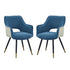 Side Chair, Living Room Bedroom Kitchen Vanity Accent Chair (Set of 2) - Blue