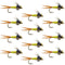 Bead Head Hot Yellow Copper John Nymph 1 Dozen Fly Fishing Flies - Hook Size 12