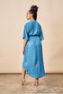 Cherry Blossom Maxi Wrap Dress Sapphire + Gold