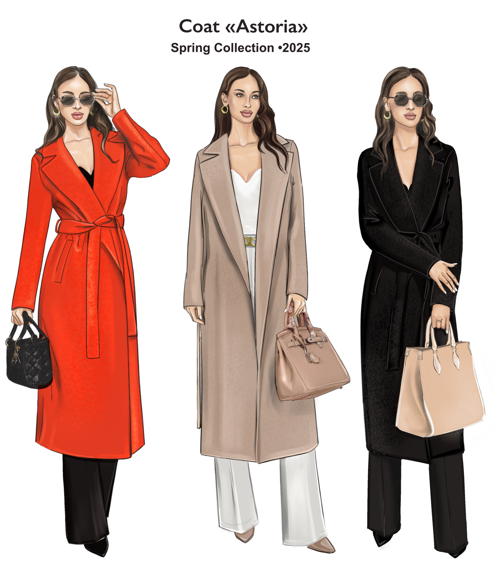 Pre-Order. Re-Stock Ships February 2026. Astoria Classic Wraparound Wool Blend Overcoat