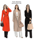 Pre-Order. Re-Stock Ships February 2026. Astoria Classic Wraparound Wool Blend Overcoat