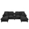 Modern U-Shaped Sectional Sofa With Storage Ottomans