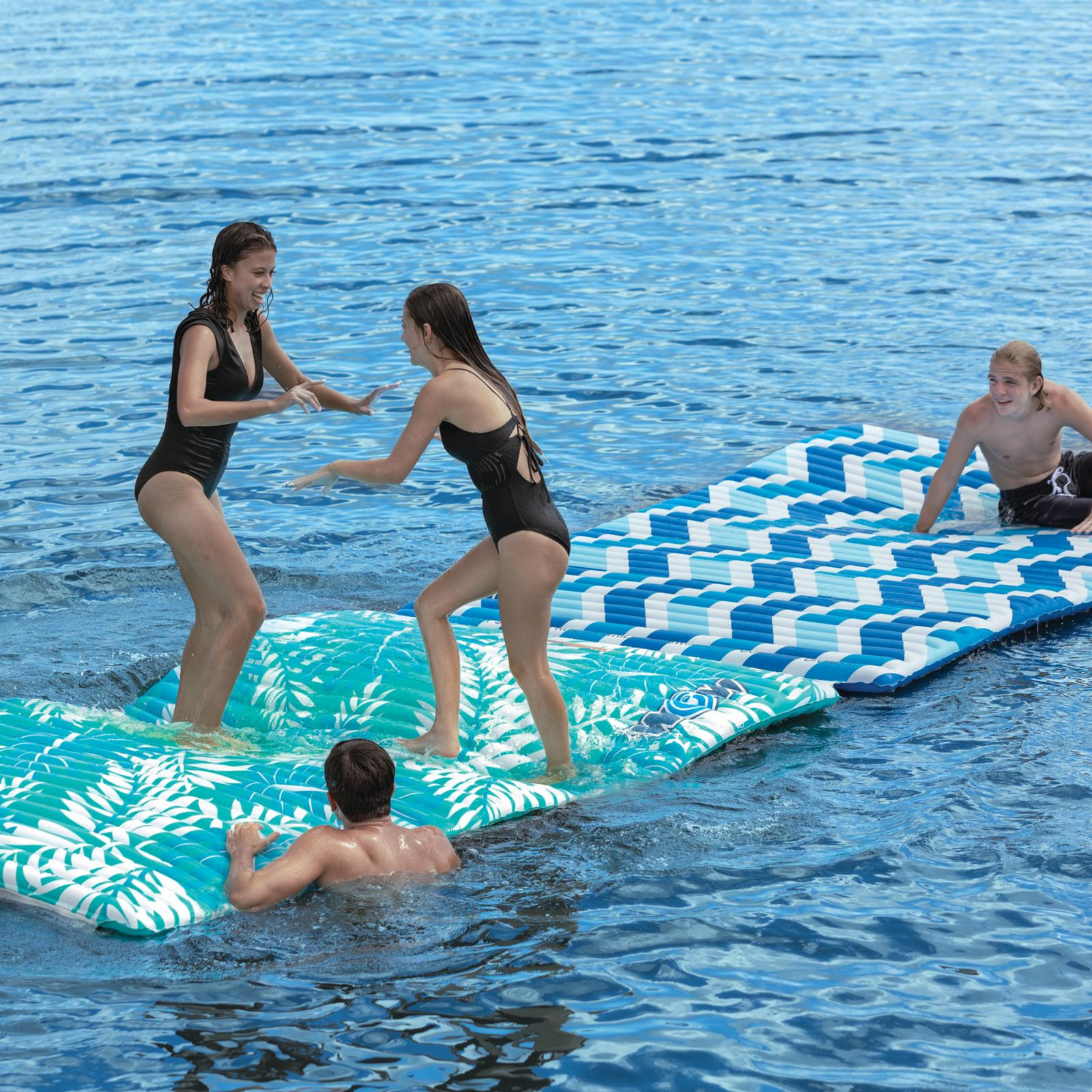 WOW Sports Teal Palm Leaves Water Walkway