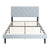 Modern Upholstered Platform Bed Frame With Button Tufted Fabric Headboard