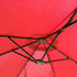 Double- Sided Outdoor Market Umbrella With Lights And Base