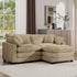 Modern Oversized Modular Cushion Sofa With Ottoman, Low Back, Deep Seating Sofa Set