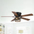 48" Antwerp Farmhouse Flush Mount Reversible Ceiling Fan with Lighting and Remote Control