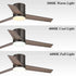 48" Kielah Farmhouse Flush Mount Reversible Ceiling Fan with Lighting and Remote Control