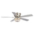 48" Modern Flush Mount Reversible Crytsal Ceiling Fan with Lighting and Remote Control