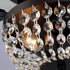 48" Modern Flush Mount Reversible Crytsal Ceiling Fan with Lighting and Remote Control