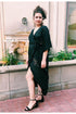 Cherry Blossom Maxi Wrap in Black + Gold