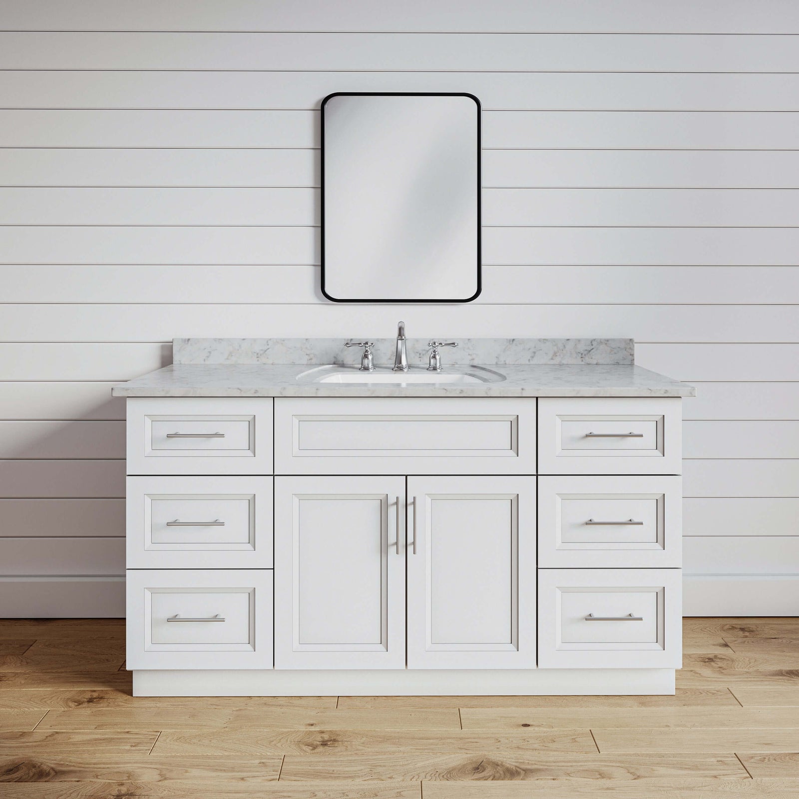 48 Inch Classic White Bathroom Vanity Combo w/ Drawers