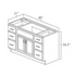 48 Inch Sage Green Bathroom Vanity Combo w/ Drawers