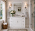 48 Inch White Slim Shaker Bathroom Vanity Combo w/ Drawers