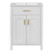 Bathroom Vanity Combo With Ceramic Sink, Luxurious Space-Saving Vanity, 2 Soft Close Doors