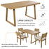 U_Style Multi-Person Outdoor Acacia Wood Dining Table and Chair Set