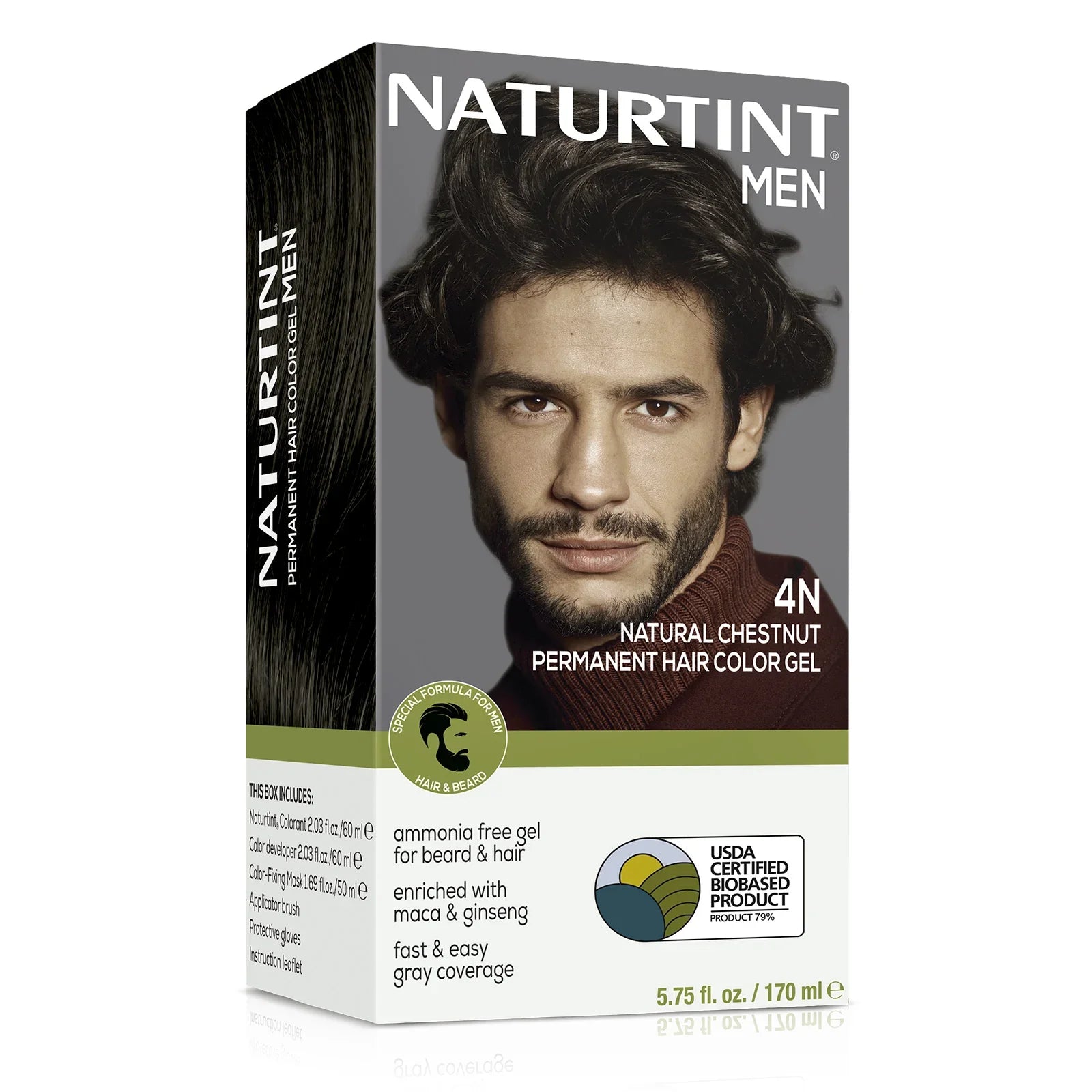 Naturtint Men Hair Color - 4N Chestnut, 5.75 fl oz - Natural Hair Dye