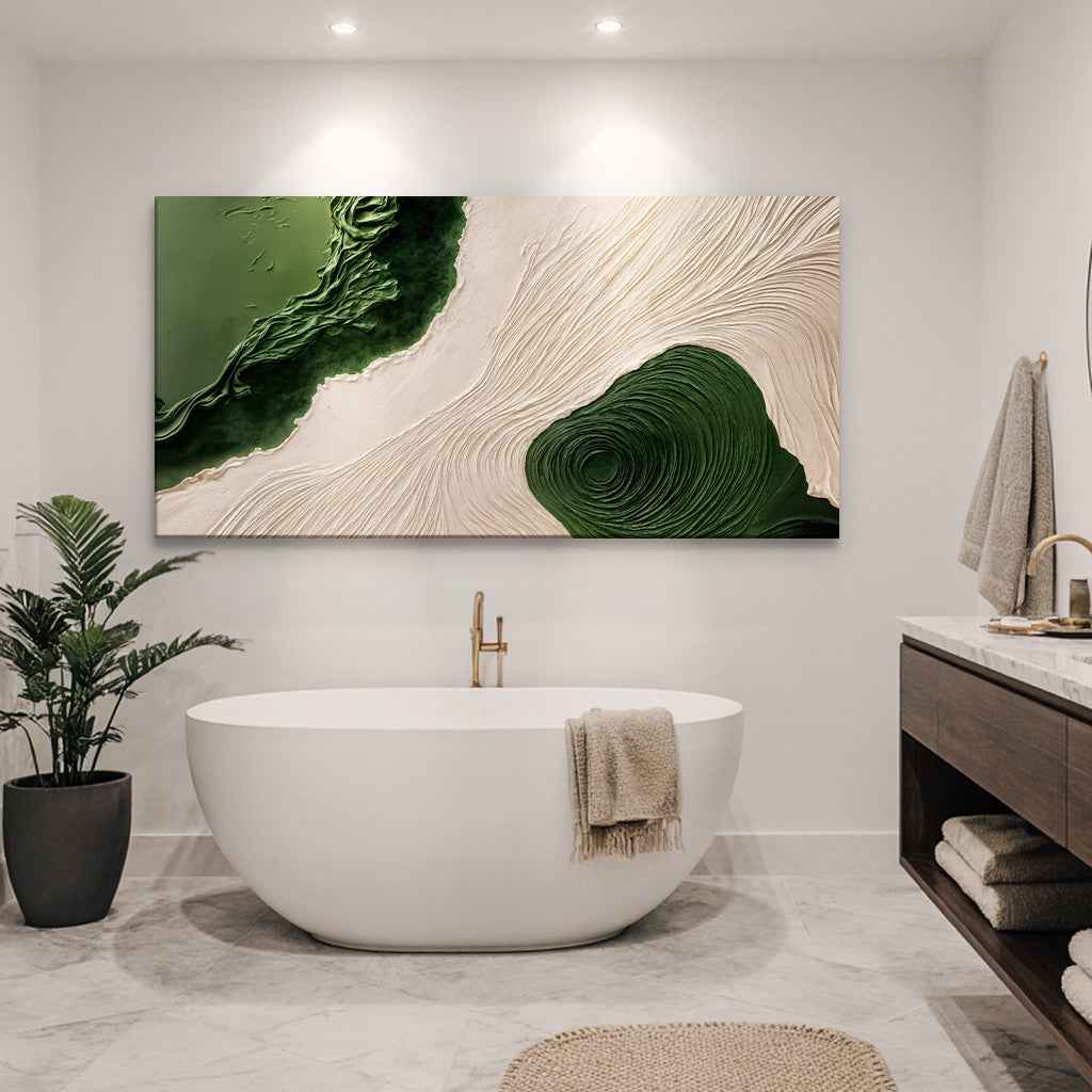Green Rivers Abstract Wall Art XII