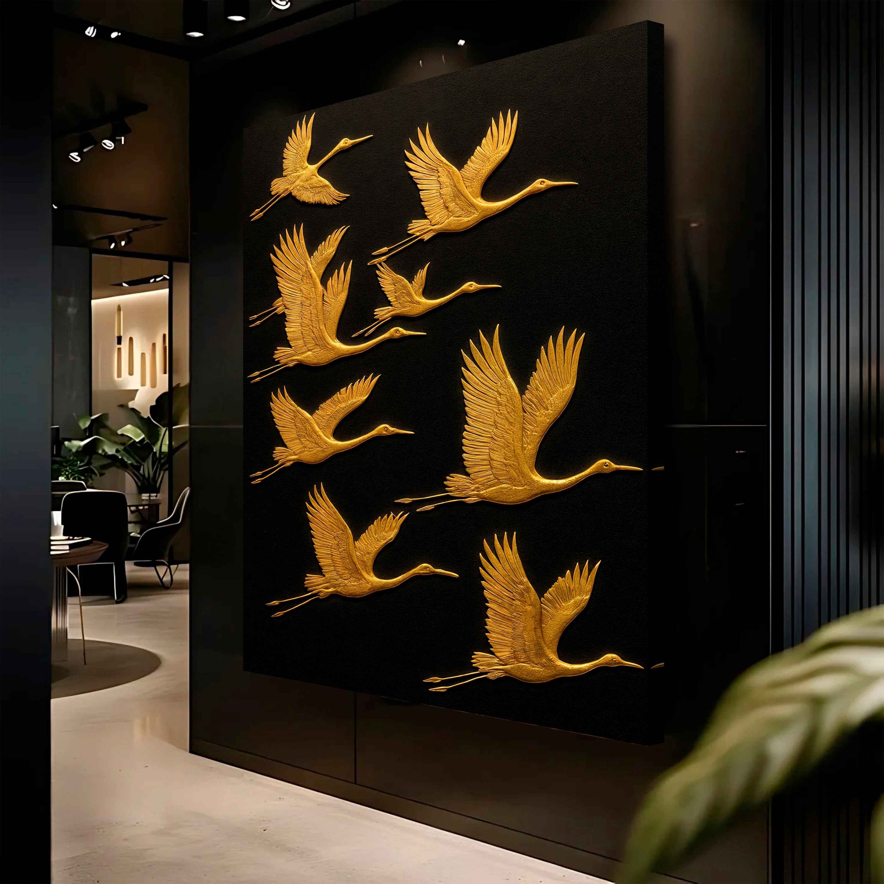 Abstract Sandhill Cranes Wall Art