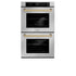 ZLINE 30"Professional True Convection Double Wall Oven, Air Fry, Self Clean, Stainless Steel, Champagne Bronze WADZ-30-CB