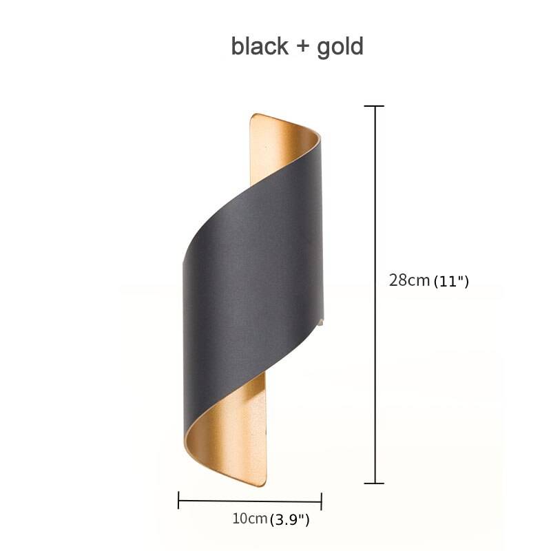 Creative White/Black Outdoor Aluminum Waterproof Wall Lamp For Courtyard