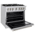 ZLINE 36" Dual Fuel Range, Gas Cooktop, Electric Convection Oven Stainless Steel, CDR36