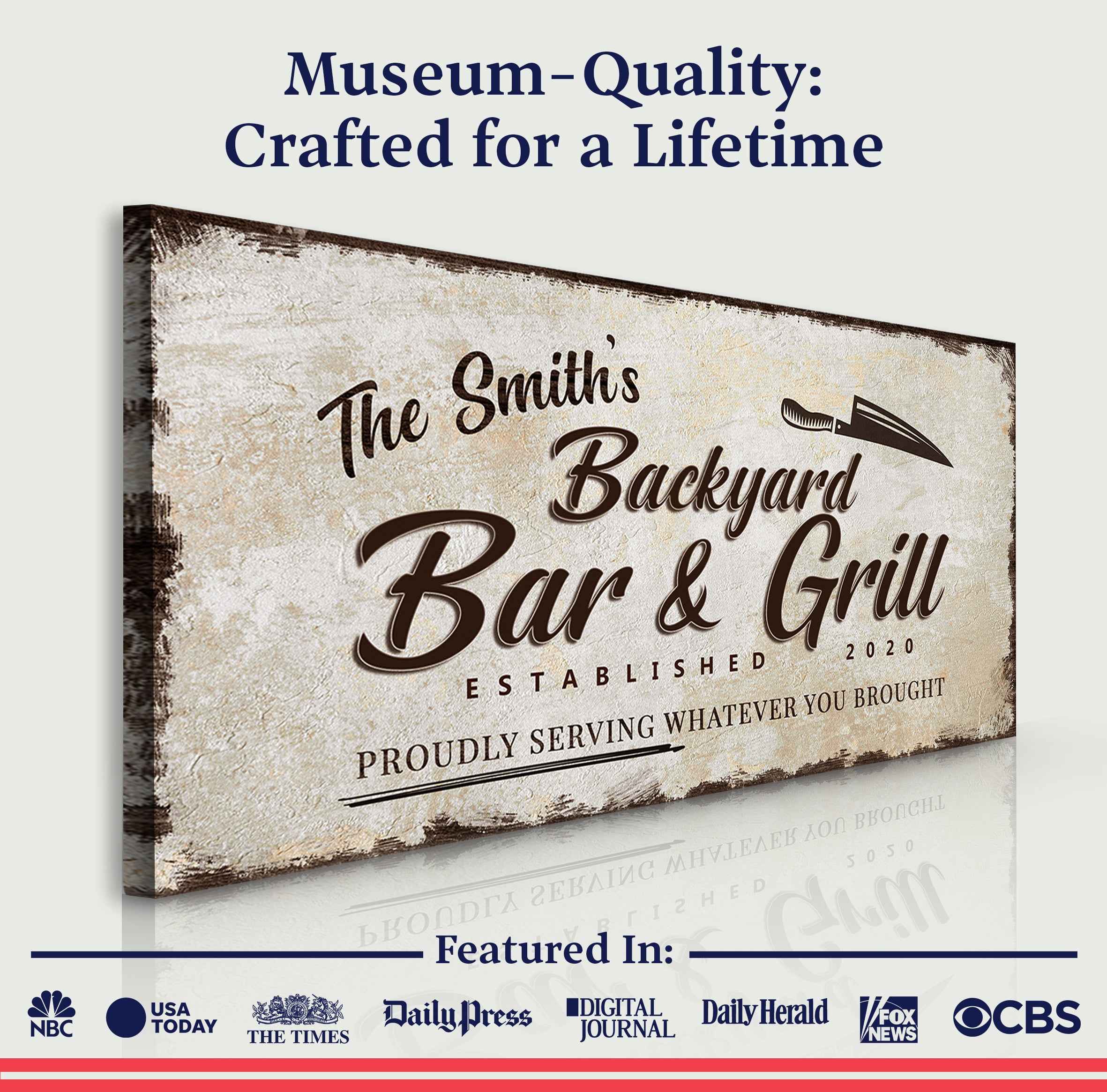 Backyard Bar & Grill Sign XVI