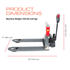 PT4400W 4400 lbs Electric Pallet Jack with Built-in Scale, 45" x 27" Fork Size