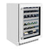 ZLINE 24" Touchstone Dual Zone 44 Bottle Wine Cooler White Matte Glass Door RWDO-WM-24