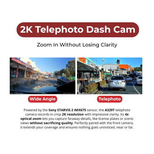 VIOFO A329T 4K+2K 2-Channel 60FPS Wi-Fi 6 Dash Cam