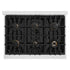 ZLINE 36" Dual Fuel Range, Gas Cooktop, Electric Convection Oven DuraSnow® Stainless Steel, Brass Burners CDRS-BR-36