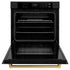 ZLINE 30 ". Professional True Convection Single Wall Oven, Air Fry, Self Clean, Black Stainless Steel, Gold WASBZ-30-G