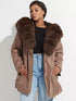 Genuine Polar Fox Fur Trim Rabbit Fur Insulated Parka