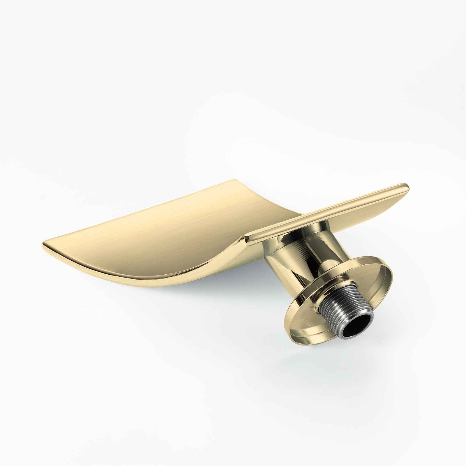 Waterfall Wall-mount pressure balance Bath Tub Filler Faucet Brushed Gold