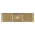 12-Inch Brushed Gold Rectangular Floor Drain - Square Hole Pattern Cover Grate - Removable - Includes Accessories